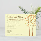 Herfst Twig Tree 5x7 Weddenschap Kaart (Staand voorkant)