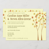 Herfst Twig Tree 5x7 Weddenschap Kaart (Voorkant / Achterkant)