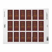 Herfst Twig Tree adreslabel Etiket (Full Sheet)