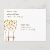 Herfst Twig Tree - antwoordkaart Uitnodiging Briefkaart (Achterkant)