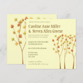 Herfst Twig Tree Wedding Kaart (Voorkant / Achterkant)