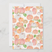 Herfst Twin Gender Reveal Little Pumpkin Theme Kaart (Achterkant)