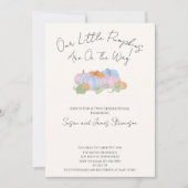 Herfst Twin Gender Reveal Little Pumpkin Theme Kaart (Voorkant)