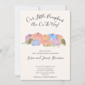 Herfst Twin Gender Reveal Little Pumpkin Theme Kaart (Voorkant)