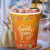 Herfst Typografie Stijlvol Modern Happy Thanksgivi Papieren Bekers