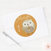 Herfst Uil 1 maand Sticker (Envelop)