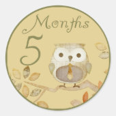 Herfst Uil 5 maanden Sticker (Voorkant)