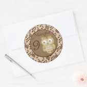 Herfst Uil 9 Maanden Sticker (Envelop)