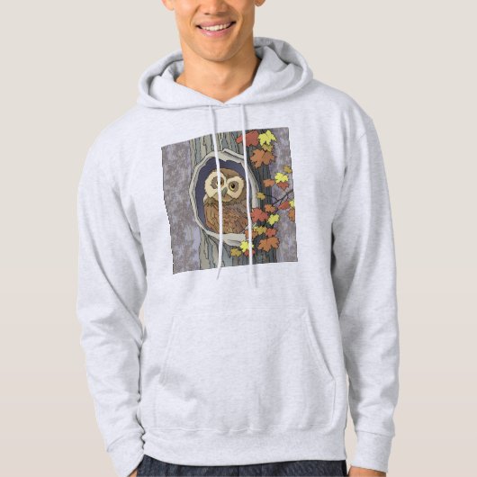 Herfst Uil en Herfst Kleuren Hoodie (Voorkant)