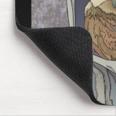 Herfst Uil en Herfst Kleuren Muismat (Hoek)