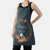 Herfst uil en pompoenen met aanpasbare tekst  schort (Insitu)