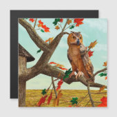 Herfst-uil esdoorn boom natuur kunst (Voorkant / Achterkant)