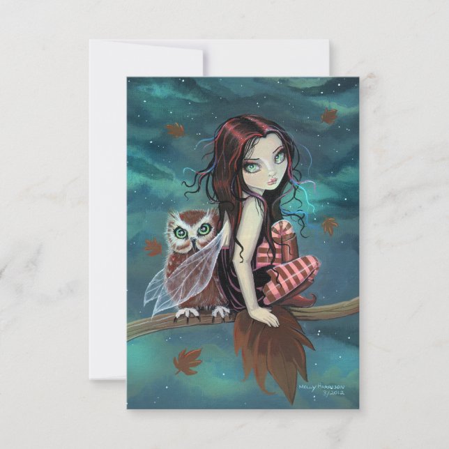 Herfst Uil Fantasy Kunst (Voorkant)