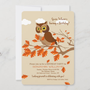 Herfst Uil Uitnodiging