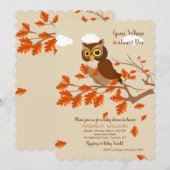 Herfst Uil Uitnodiging (Voorkant / Achterkant)