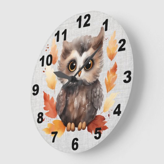 Herfst Uil Wandklok (Hoek)