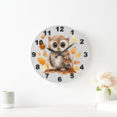 Herfst Uil Wandklok (Huis)