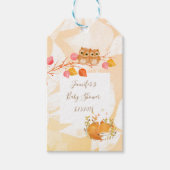 Herfst Uil Woodland Custom Gift Labels Cadeaulabel (Voorkant)