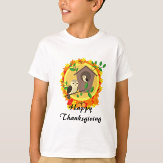 Herfst Uilen Thanksgiving T-shirt