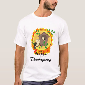 Herfst Uilen Thanksgiving T-shirt