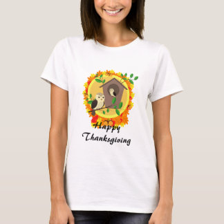Herfst Uilen Thanksgiving T-shirt
