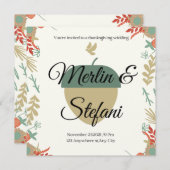 Herfst uit de liefde Thanksgiving huwelijksuitnodi Kaart (Voorkant / Achterkant)