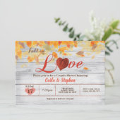 Herfst uit de liefde voor paren douchetsenhout kaart (Staand voorkant)