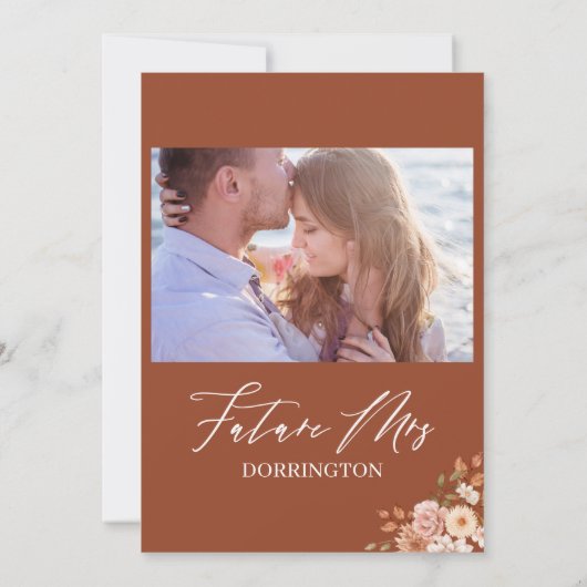 Herfst uit liefde Bridal Shower Invitation Kaart (Achterkant)