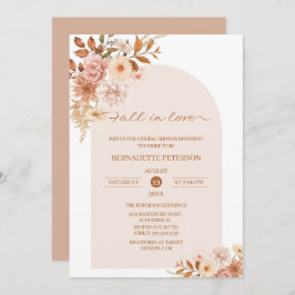 Herfst uit liefde Bridal Shower Invitation Kaart
