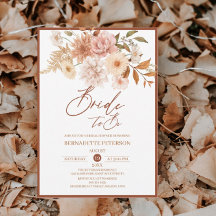 Herfst uit liefde Bridal Shower Invitation