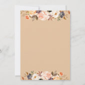 Herfst uit liefde gouden blozen baby shower kaart (Achterkant)