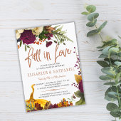 Herfst uit liefde herfst floral koppel douche kaart