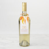 Herfst uit liefde herfst sinaasappel bladeren trou flessenhanger (Op fles)