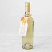 Herfst uit liefde herfst sinaasappel bladeren trou flessenhanger (Schuin)