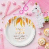 Herfst uit liefde herfst sinaasappel vertrekt brui papieren bordje (Feest)