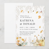 Herfst uit liefde Naherfst Leaves Wedding Kaart (Voorkant / Achterkant)