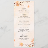 Herfst uit liefde Naherfst Leaves Wedding Menu (Achterkant)