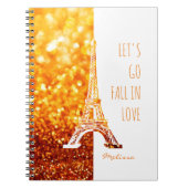 Herfst uit liefde Parijs | Romantische Eiffeltoren Notitieboek (Voorkant)
