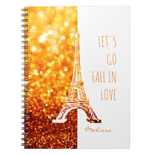 Herfst uit liefde Parijs | Romantische Eiffeltoren Notitieboek (Voorkant)