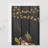 Herfst uit liefde rustic string lichtt verlofparti kaart (Achterkant)