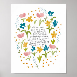 Herfst uit liefde voor natuur - inspirerend citaat poster