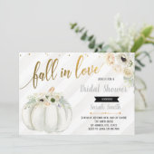 Herfst uit liefde voor witte pompoen kaart (Staand voorkant)