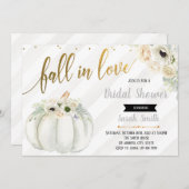 Herfst uit liefde voor witte pompoen kaart (Voorkant / Achterkant)