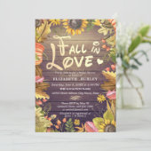 Herfst uit liefde Vrijgezellenfeest Maple Sunflowe Kaart (Staand voorkant)