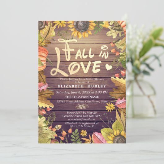 Herfst uit liefde Vrijgezellenfeest Maple Sunflowe Kaart (Staand voorkant)