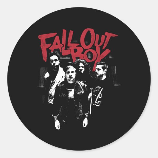 Herfst uit Punk krasfoto Ronde Sticker (Voorkant)