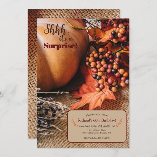 Herfst Uitnodiging (Voorkant / Achterkant)