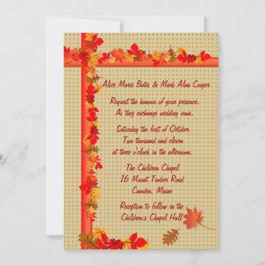 Herfst Uitnodiging (Voorkant)