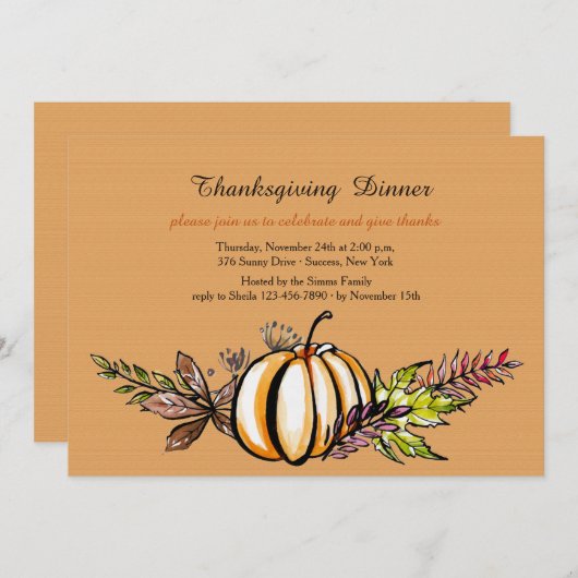 Herfst - Uitnodiging (Voorkant / Achterkant)