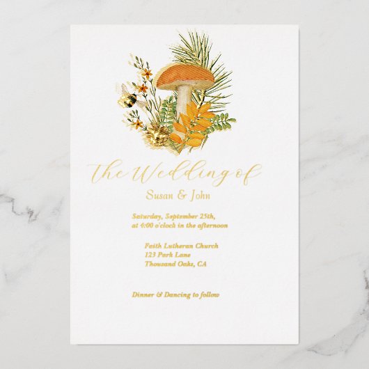 Herfst Uitnodiging Folie (Voorkant)